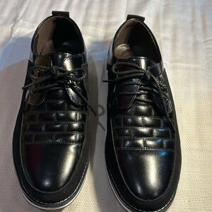 Oxford Derby™ Orthopedic Leather Shoes Black Size 12